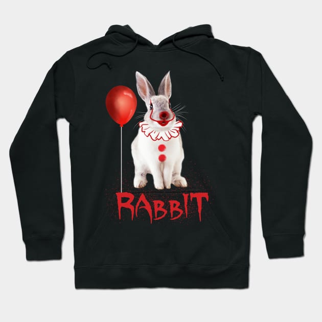 Rabbit Horror Halloween Hoodie by ROMANSAVINRST